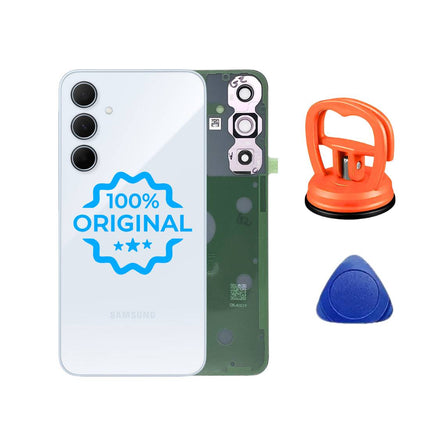 Samsung Galaxy A35 5G Original Backcover akkudeckel rueckseite blau