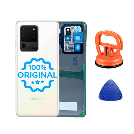 Samsung Galaxy S20 Ultra Original Akkudeckel Rueckglas Backcover white