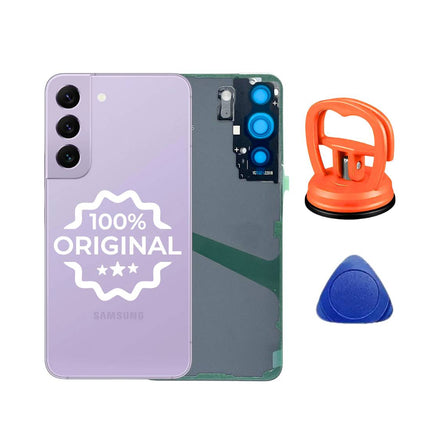 Samsung Galaxy S22 5G Original Backcover akkudeckel rueckglas purple